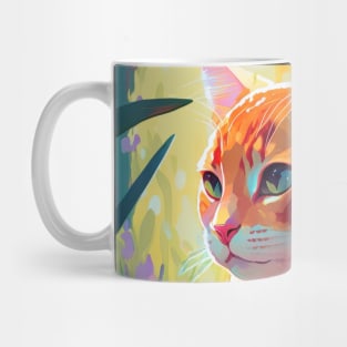 Cat Animal Portrait Painting Wildlife Outdoors Adventure Mug